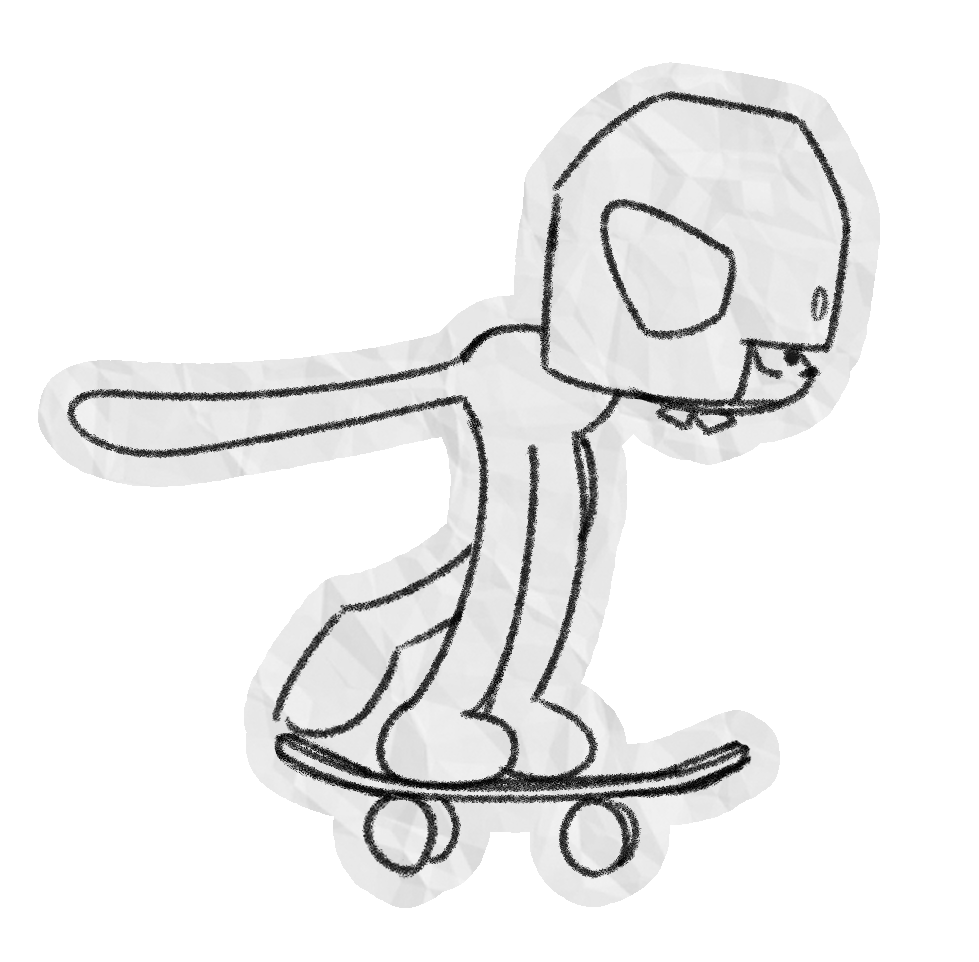 Gif of Skateboarding Cat